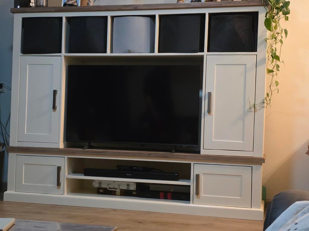 Te Koop pronto wonen lizano TV-meubel met opbergruimte wit, Gebruikt, 150 tot 200 cm, Ophalen of Verzenden, Landelijke stijl