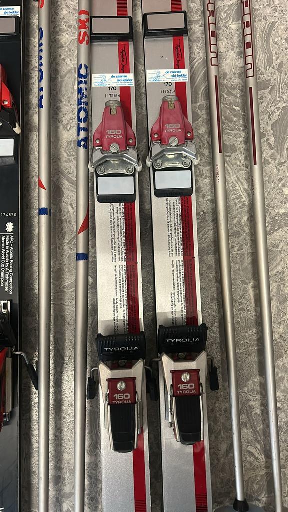 Vintage ski's met stokken - Atomic en Blizard (170, 185, 190, Ophalen, Atomic, Skiën, Ski's