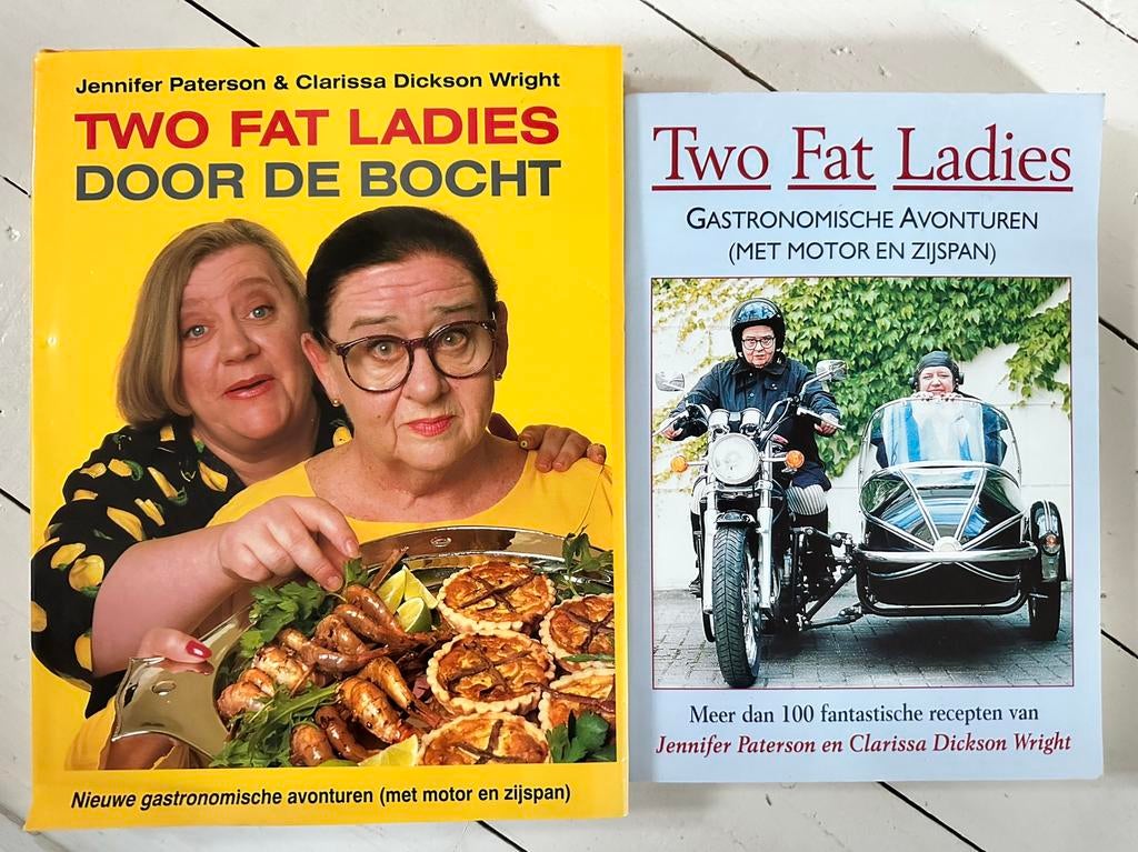 Two Fat Ladies Kookboeken Jennifer Paterson Clarissa Wright, Ophalen of Verzenden, Zo goed als nieuw