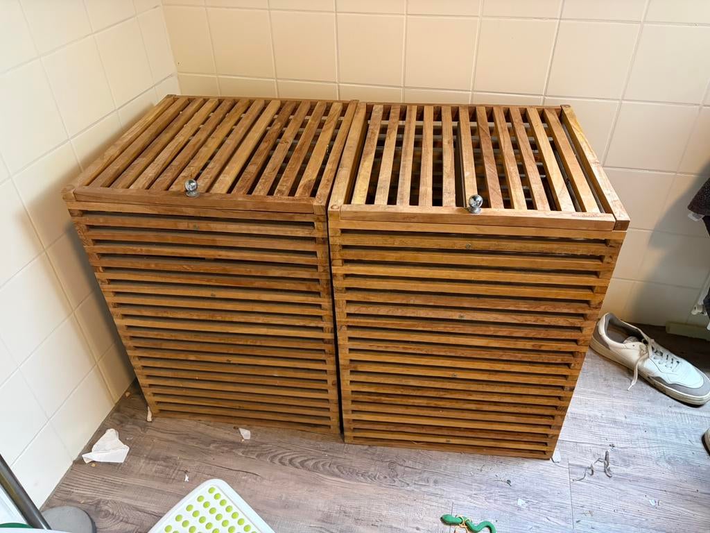 Houten wasmanden, Ophalen, Zo goed als nieuw, Eenpersoons