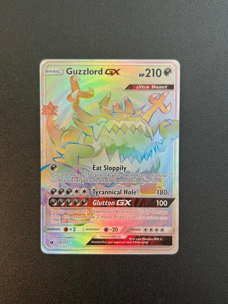 Pokemon kaart Guzzlord GX 116/111, Ophalen of Verzenden, Zo goed als nieuw