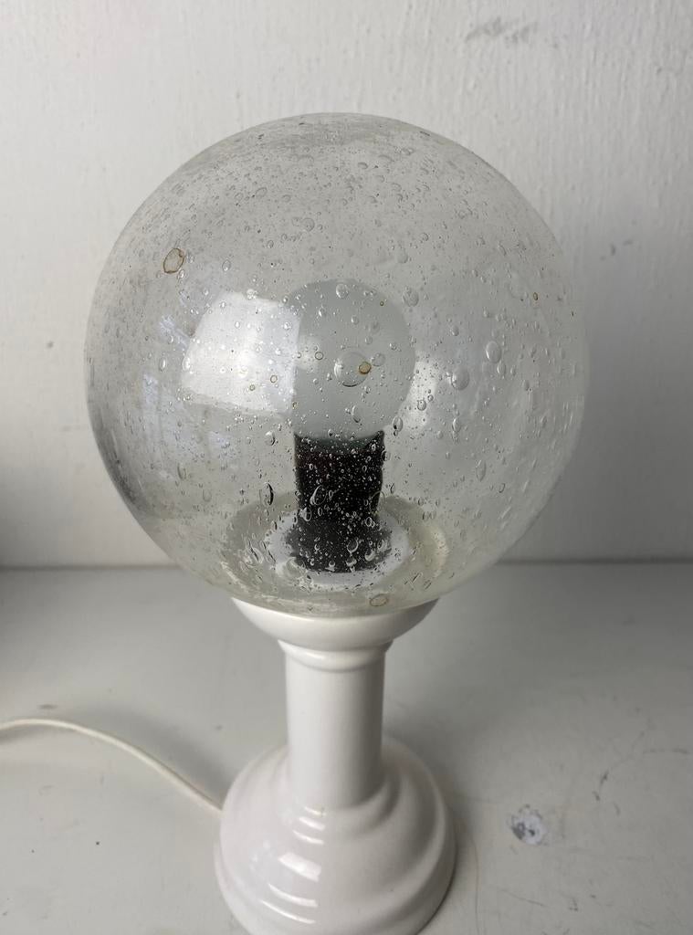 Mushroom tafellamp met glazen bolletje , jaren 70, Ophalen of Verzenden, Huis en Inrichting