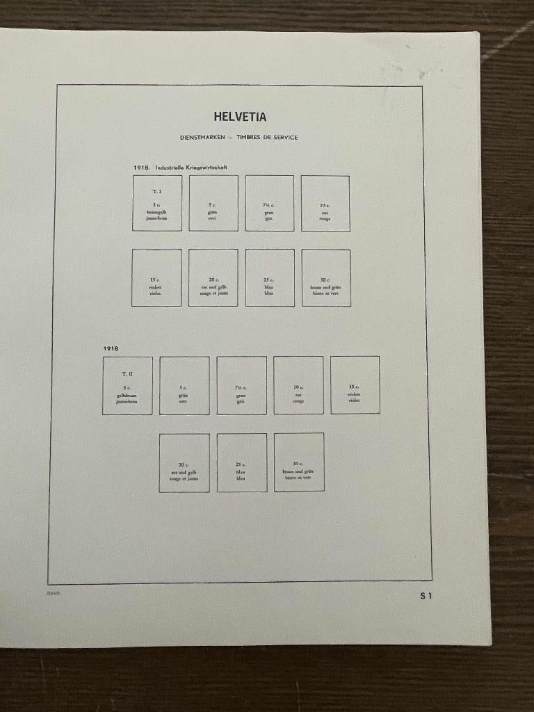 postzegels Zwitserland DAVO S 1 t/m 27 (dienstbladen), Verzenden