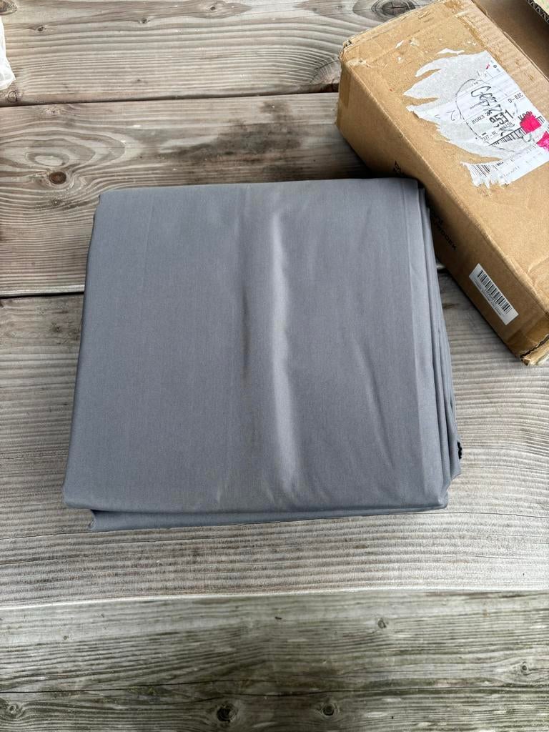 Grijze schaduwdoek- nieuw 4+4m verschillende op voorraad, Ophalen of Verzenden, Zo goed als nieuw