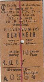 Treinkaartje Hilversum Bentheim, Verzenden, Gebruikt, Trein, Overige typen