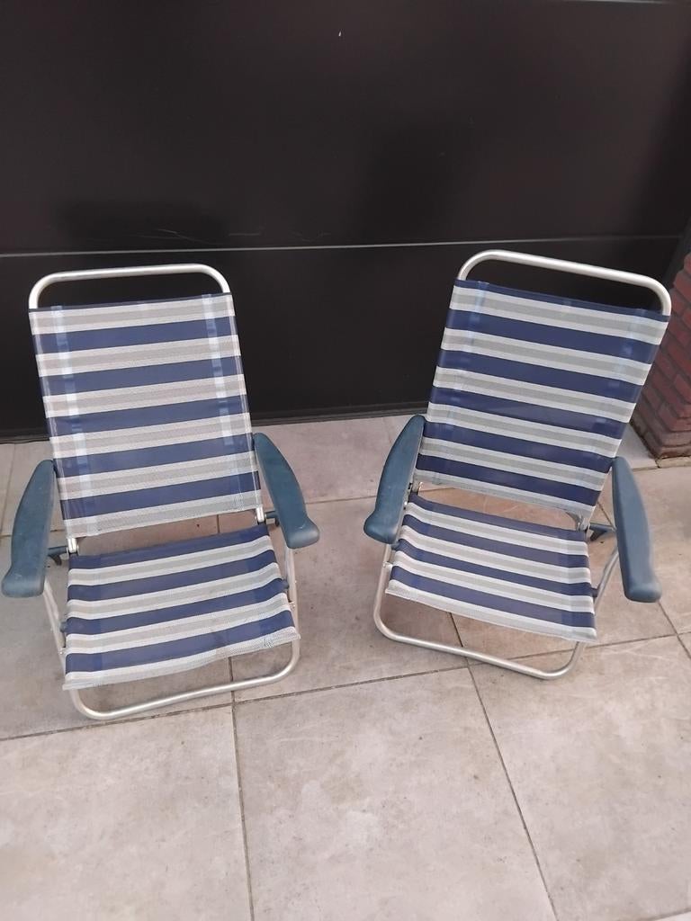 Strand boot stoelen standenstoel korte poten prijs €20 ps, Ophalen of Verzenden, Campingstoel