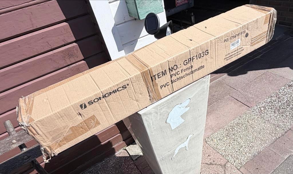 SONGMICS PVC Schutting - Nieuw in doos, Kunststof, Nieuw, Ophalen of Verzenden, 200 cm of meer