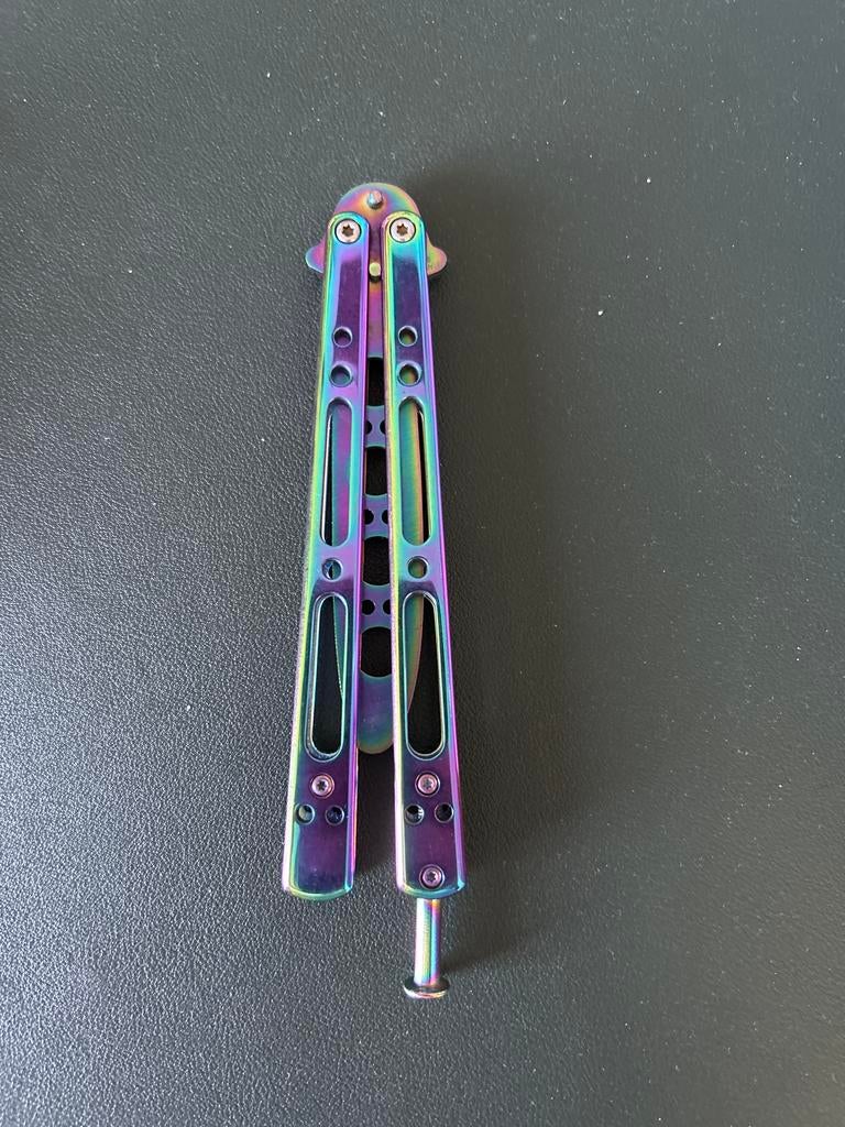 Kleurrijke Vlinder Trainer Mes - Regenboog Design, Ophalen, Zo goed als nieuw