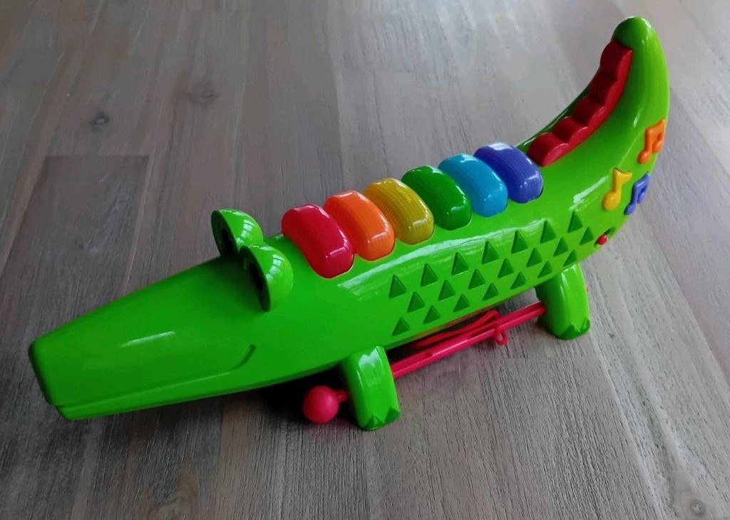 Fisher Price xylofoon krokodil, Kinderen en Baby's, Ophalen of Verzenden, Zo goed als nieuw, Overige typen, Met licht