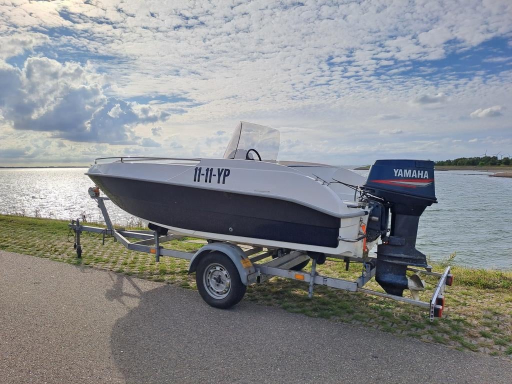 Prins 460 60pk Yamaha incl. Trailer, Watersport en Boten, Gebruikt, 50 pk of meer, Ophalen of Verzenden, Snelvarend