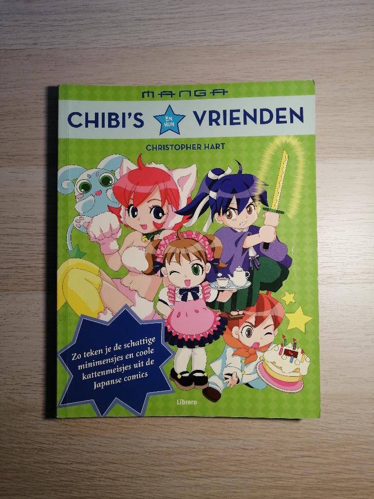 Tekenboek - Manga Chibi's en hun Vrienden - Christopher Hart, Verzenden, Zo goed als nieuw, Tekenen en Schilderen, Geschikt voor kinderen