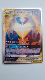 Latias & Latios GX Tag Team 170/181 Pokemon card metal gold, Ophalen of Verzenden