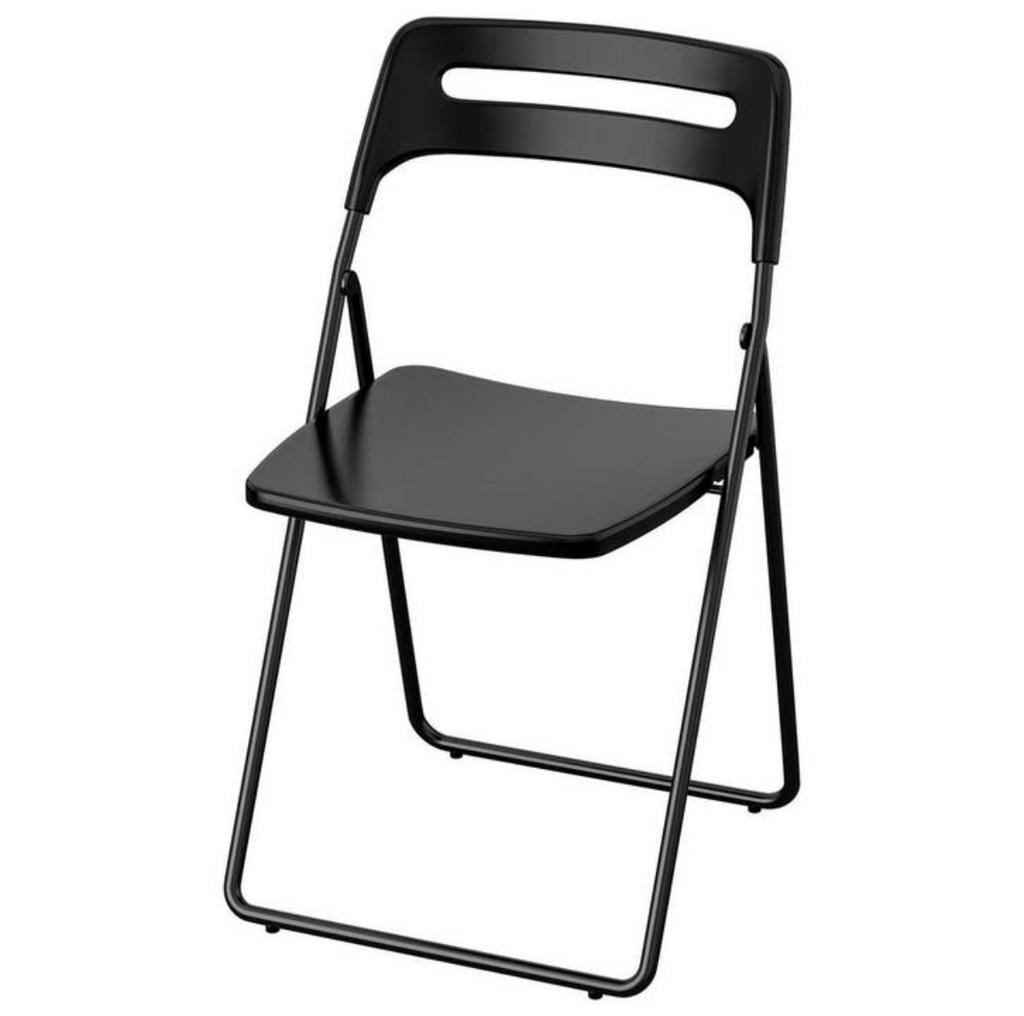 IKEA NISSE Klapstoel Zwart - Compact & Praktisch, Ophalen, Kunststof, Zwart, Zo goed als nieuw