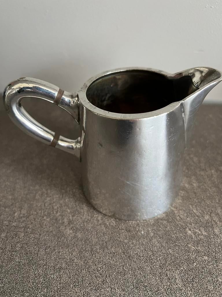 Wiskemann koffieroom kan, zwaar verzilverd, Antiek en Kunst, Antiek | Goud en Zilver, Ophalen, Zilver