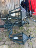 Zware grote gietijzeren lantaarns, Tuin en Terras, Ophalen, Gebruikt, Staande lamp, Netvoeding