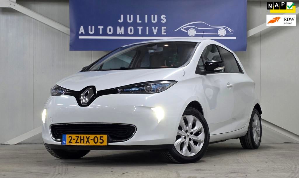 Renault ZOE Q210 Zen Quickcharge 22 kWh Keyless Navi Netjes!, Gebruikt, 22 kWh, Wit, Grijs