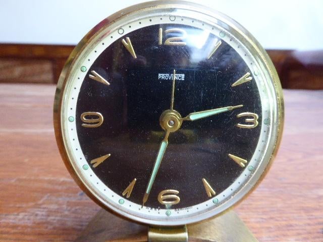 Vintage koperkleurig wekkertje, Provence, Antiek en Kunst, Ophalen of Verzenden