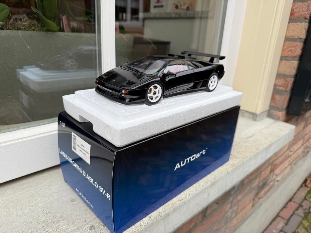 1:18 Lamborghini Diablo SV-R Deep Black Autoart 79146, Hobby en Vrije tijd, Modelauto's | 1:18, Auto, Autoart, Nieuw, Ophalen of Verzenden