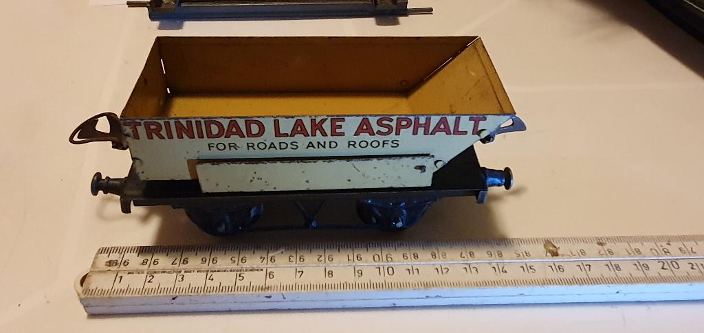 Hornby No 1 toy railway rotary tipping wagon jaren '40 blik, Ophalen of Verzenden