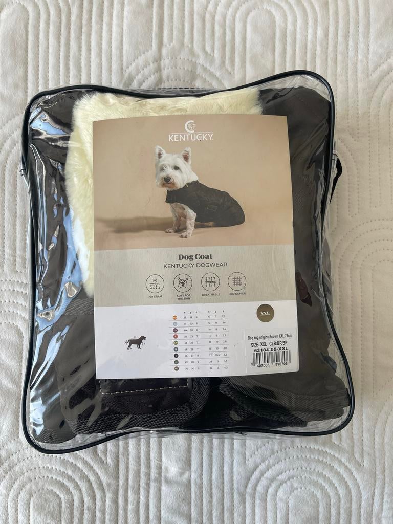 Kentucky hondenjas bruin, 160 gram maat XXL, Dieren en Toebehoren, Hondenkleding, Ophalen of Verzenden, Nieuw, Hondenjas