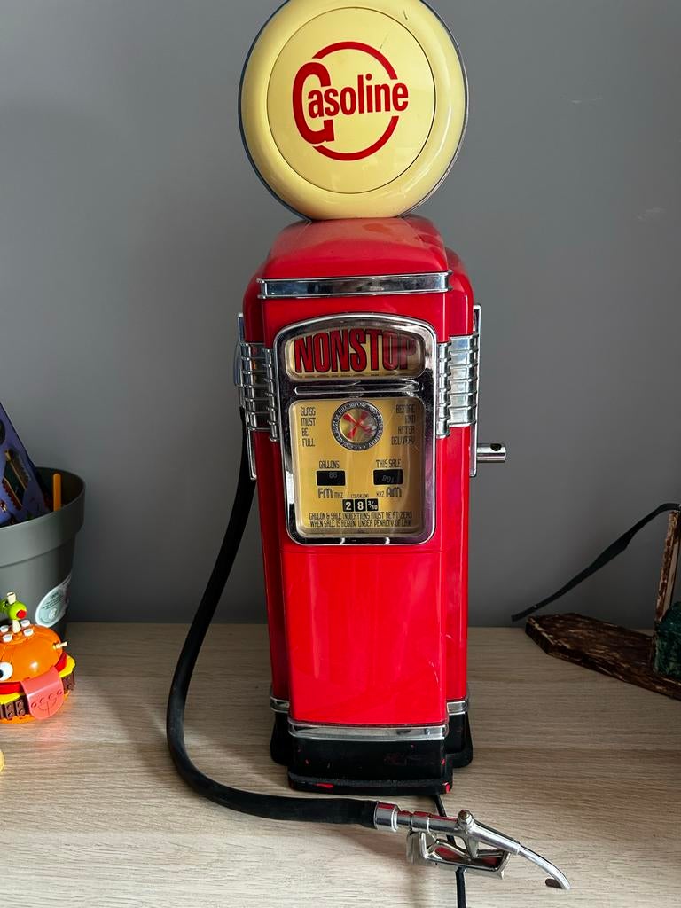 Vintage tankstation radio, Ophalen of Verzenden, Gebruikt, Radio