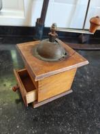 Antieke houten koffiemolen met lade, Ophalen of Verzenden