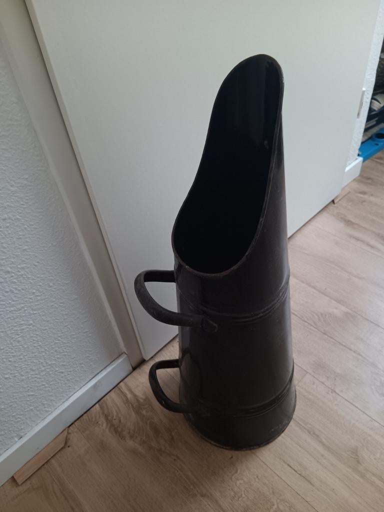 Zwarte emaille kolenkit, Antiek en Kunst, Antiek | Emaille, Ophalen