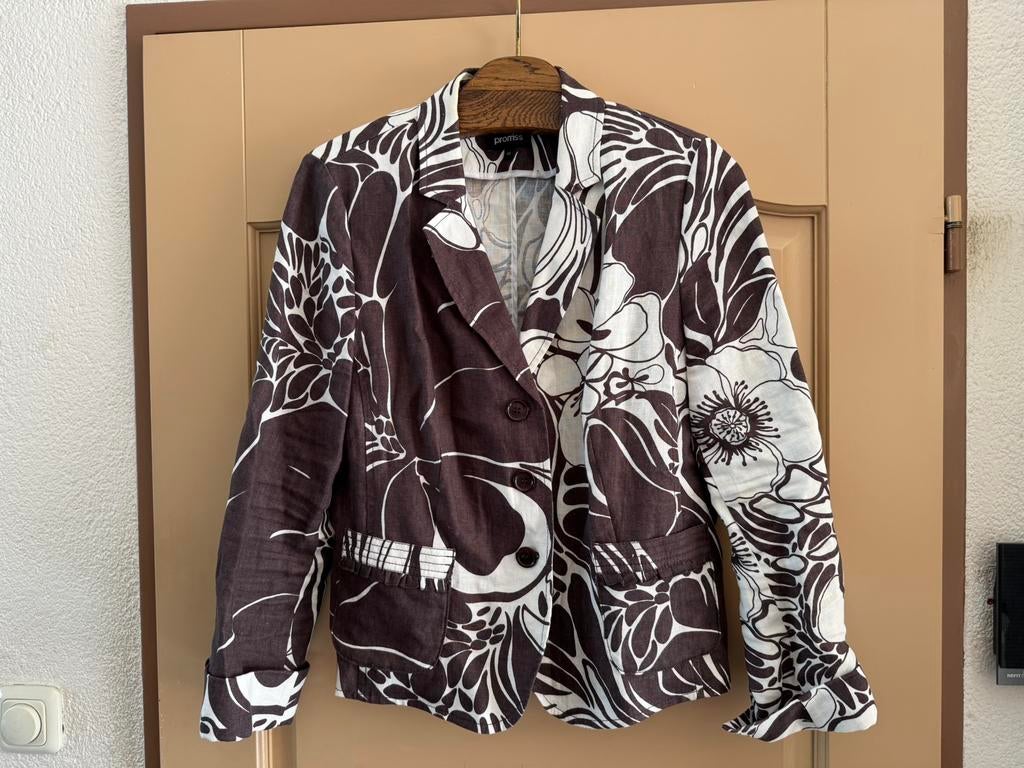 Mooi linnen jasje van Promiss maat 44, Ophalen of Verzenden, Maat 42/44 (L), Jasje