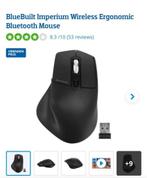 BlueBuilt Imperium Wireless Ergonomic Bluetooth Muis, Rechtshandig, Muis, Ergonomisch, Nieuw