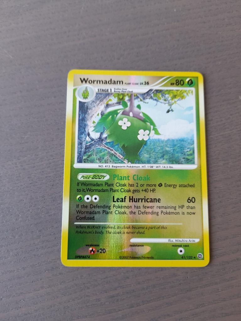 2007 secret wonders 41/132 wormadam reverse, Ophalen of Verzenden, Gebruikt, Losse kaart, Foil
