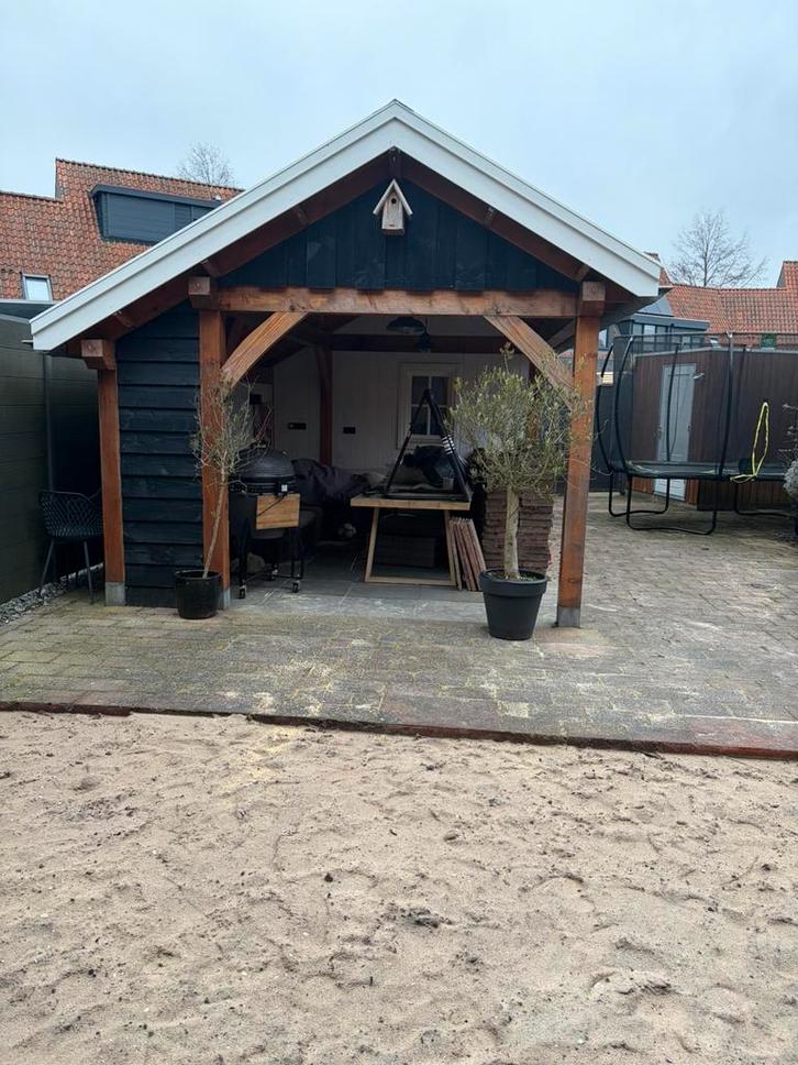 Luxe kapschuur met houten penverbindingen, Tuin en Terras, Overkappingen, Veranda, Ophalen