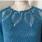 Handgehaakte Trui, Ophalen of Verzenden, Zo goed als nieuw, Maat 38/40 (M), Blauw