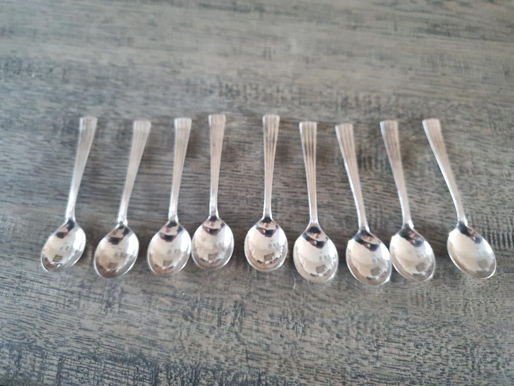 Lepeltje Douwe Egberts 9 stuks, Ophalen of Verzenden, Glas, Overige stijlen, Kop(pen) en/of Schotel(s)