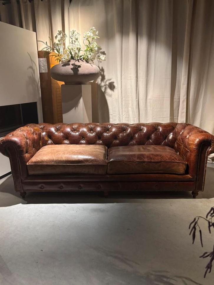 Chesterfield 3zits Bank Ralph Lauren Nr.3, Huis en Inrichting, Banken | Sofa's en Chaises Longues, Gebruikt, Driepersoons, 200 tot 250 cm