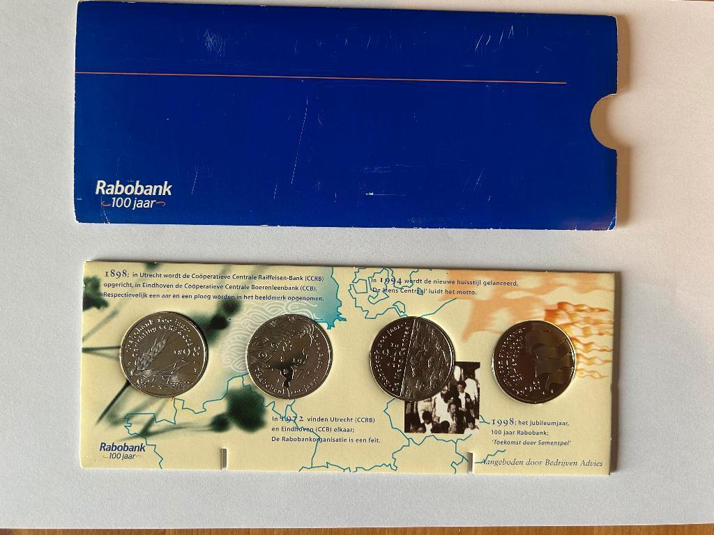 Collectie Munten Rabobank 100 Jaar, Postzegels en Munten, Munten | Nederland, Ophalen of Verzenden, Koningin Beatrix