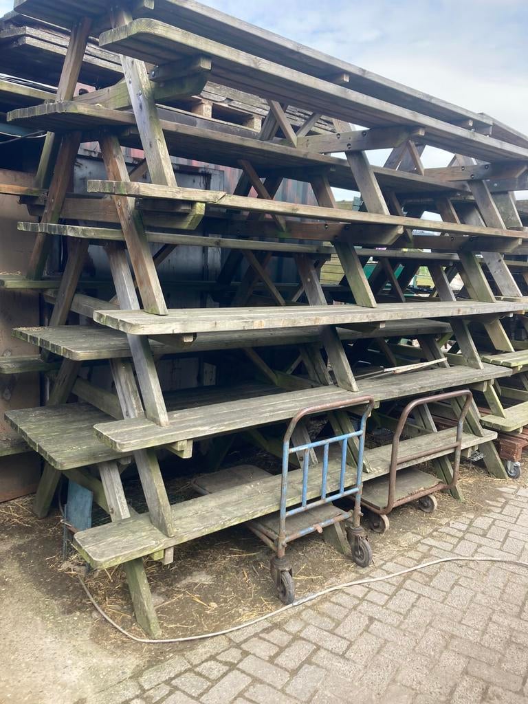 Picknicktafels van 1,50 tot 3 meter lang, Tuin en Terras, Picknicktafels, Ophalen, Zo goed als nieuw, Rechthoekig, Kinderpicknicktafel