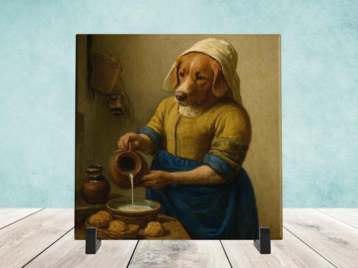 Het Melkmeisje - Nova Scotia Duck Tolling Retriever (Toller), Huis en Inrichting, Woonaccessoires | Overige, Nieuw, Verzenden