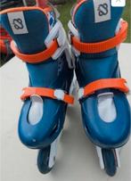 Verstelbare skeelers blauw/oranje, Sport en Fitness, Skeelers, Overige merken, Kinderen, Ophalen of Verzenden, Inline skates 4 wielen