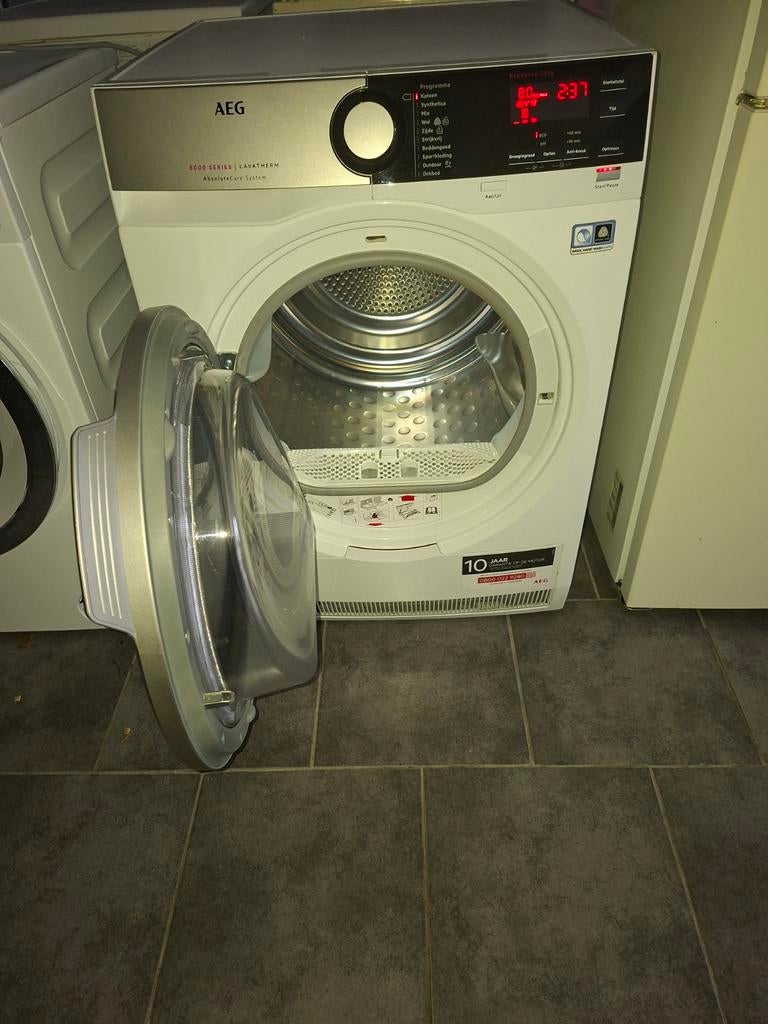 AEG WARMTEPOMPDROGER (8kg) A++, Ophalen, Gebruikt, Overige typen, 8 tot 10 kg