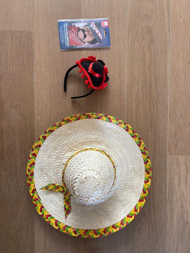 Sombrero diadeem en snor, Ophalen of Verzenden, Nieuw, Carnaval, Accessoires