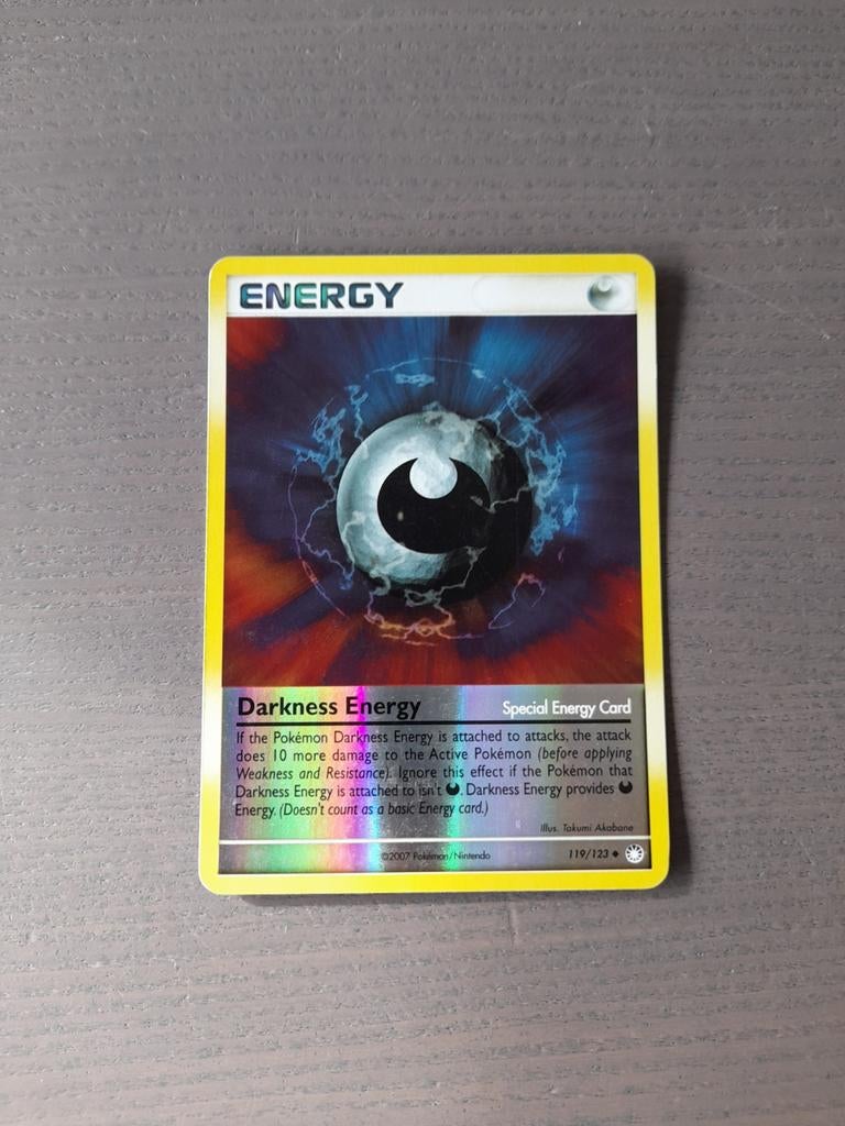 2007 mysterious treasures 119/123 darkness energy reverse, Ophalen of Verzenden, Gebruikt, Losse kaart, Foil