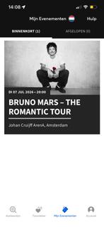 Bruno mars 2x staanplaatsen, Twee personen, Juli