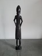 Beeld van Afrikaanse man in ebbenhout, Ophalen of Verzenden