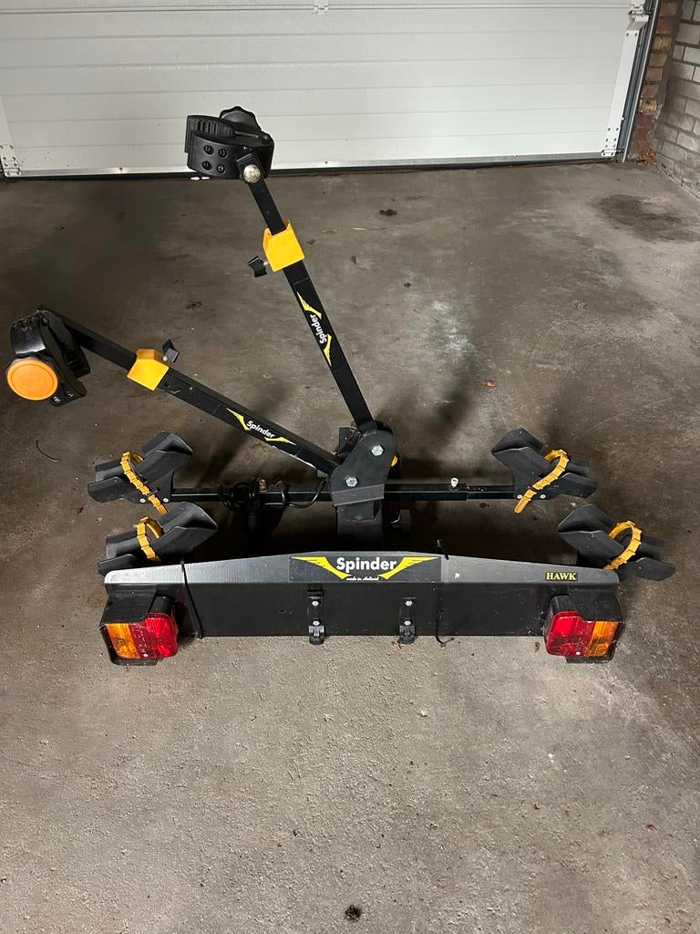 Spinder Hawk fietsendrager, Ophalen, Zo goed als nieuw, 2 fietsen, Trekhaakdrager