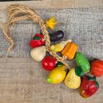 Brocante Barbotine Aardewerk Fruit en Groente Vlaskoord, Antiek en Kunst, Ophalen of Verzenden