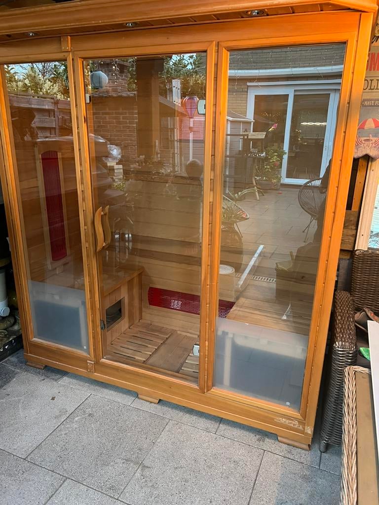 Sauna infrarood 2 personen, Sport en Fitness, Sauna, Ophalen of Verzenden, Gebruikt, Infrarood, Complete sauna