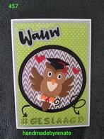 Nr. 457 Handgemaakte wenskaart geslaagd!, Ophalen of Verzenden, Nieuw, Overige thema's