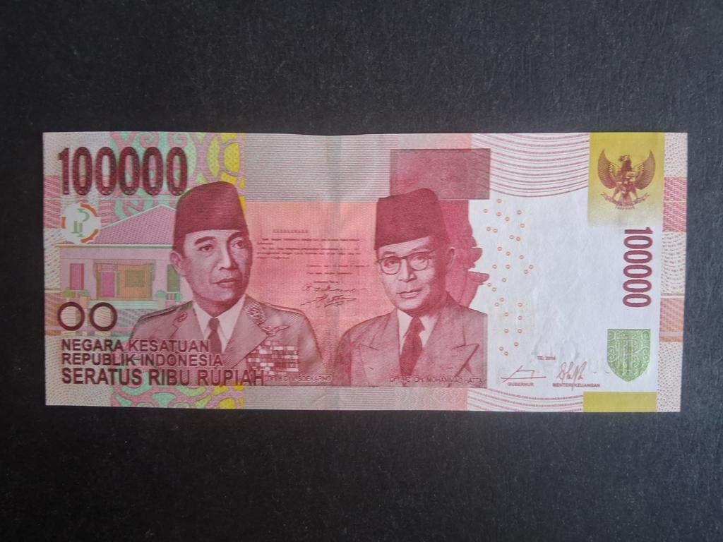 100.000 rupiah Indonesië unc 2014, Ophalen of Verzenden, Zuidoost-Azië, Los biljet