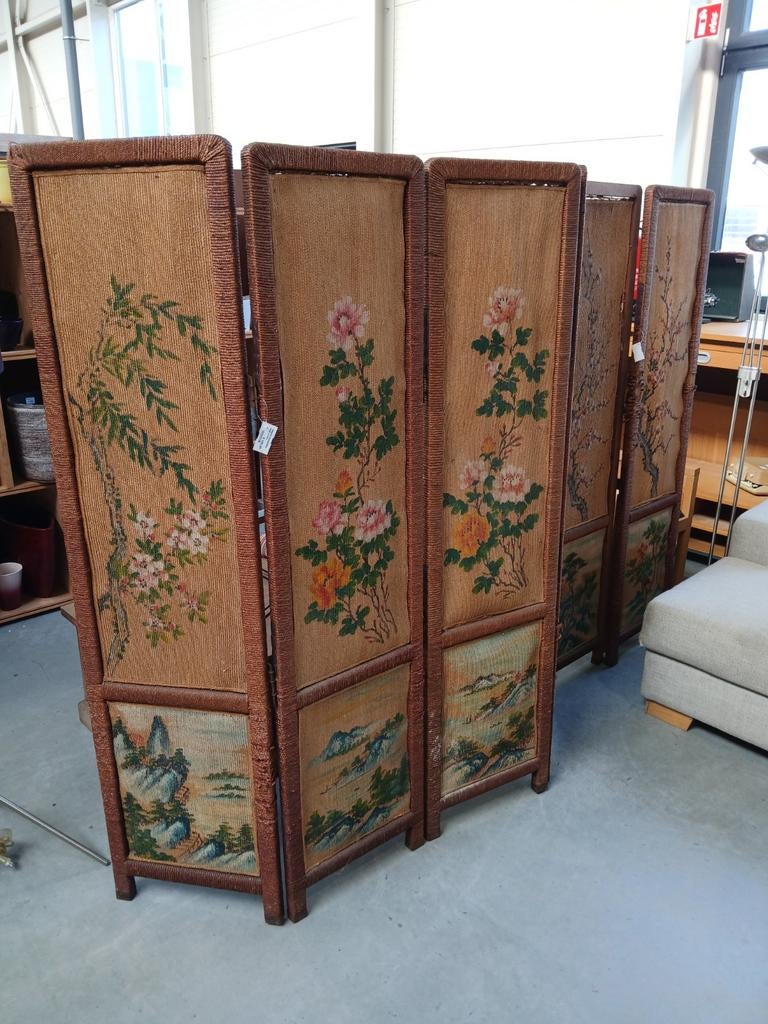 Vintage handgeschilderd kamerscherm - Estafette Harlingen, Ophalen, Gebruikt