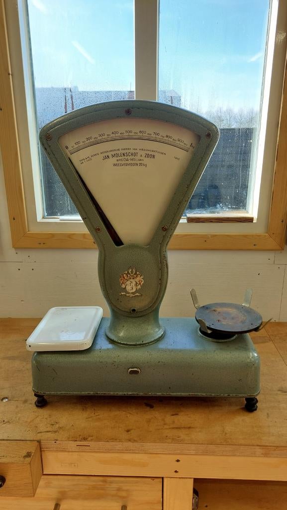 Antieke toonbankweegschaal Jan Molenschot & Zoon, Ophalen